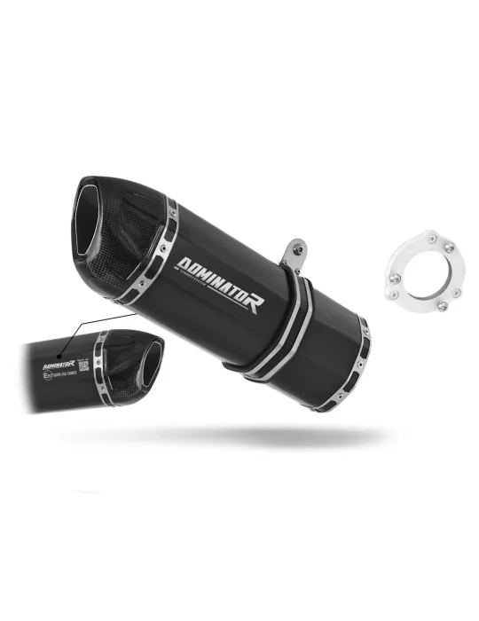 Silencieux bolt-on homologué Dominator HP1 Noir pour Kawasaki ZX9R 1994-2002, vue 1