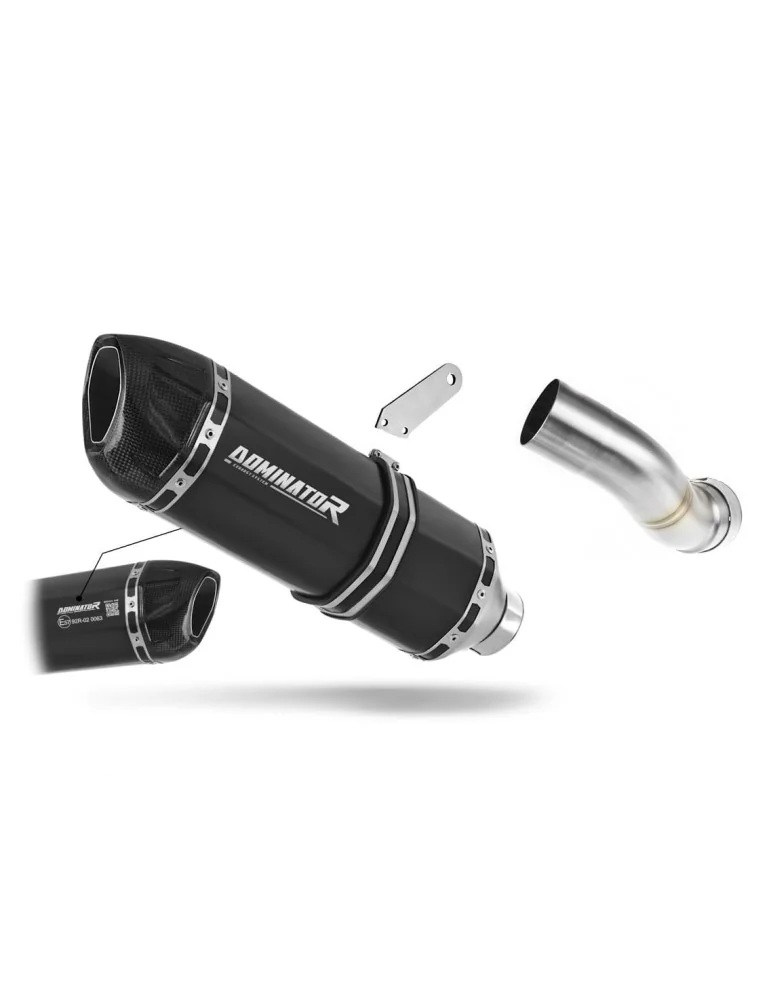 Silencieux slip-on homologué Dominator HP1 Noir pour Kawasaki Z 900 (2017-2019)
