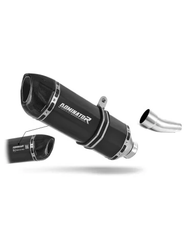 Silencieux slip-on homologué Dominator HP1 Noir pour Kawasaki ZX6R 636 (2009-2016)