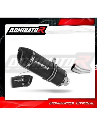 Silencieux slip-on homologué Dominator HP1 Noir pour Kawasaki ZX6R 636 (2009-2016)