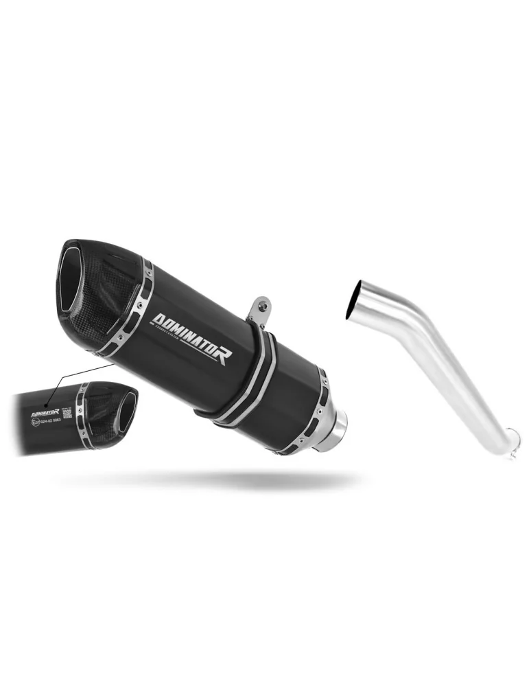 Silencieux slip-on homologué Dominator HP1 Noir pour Kawasaki ZX6R 636 (2003-2004)