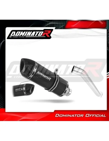Silencieux slip-on homologué Dominator HP1 Noir pour Kawasaki ZX6R 636 (2003-2004)