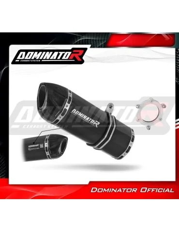 Silencieux bolt-on homologué Dominator HP1 Noir pour Kawasaki ZX6R (1995-1997)