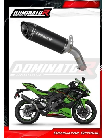Silencieux slip-on Dominator HP8 Noir pour Kawasaki ZX-4R / RR (2023-2024)