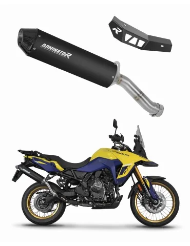 Silencieux slip-on Dominator MX2 Noir pour Suzuki V-Strom 800 SE / DE (2023-2024)