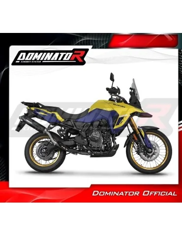 Silencieux slip-on Dominator MX2 Noir pour Suzuki V-Strom 800 SE / DE (2023-2024)