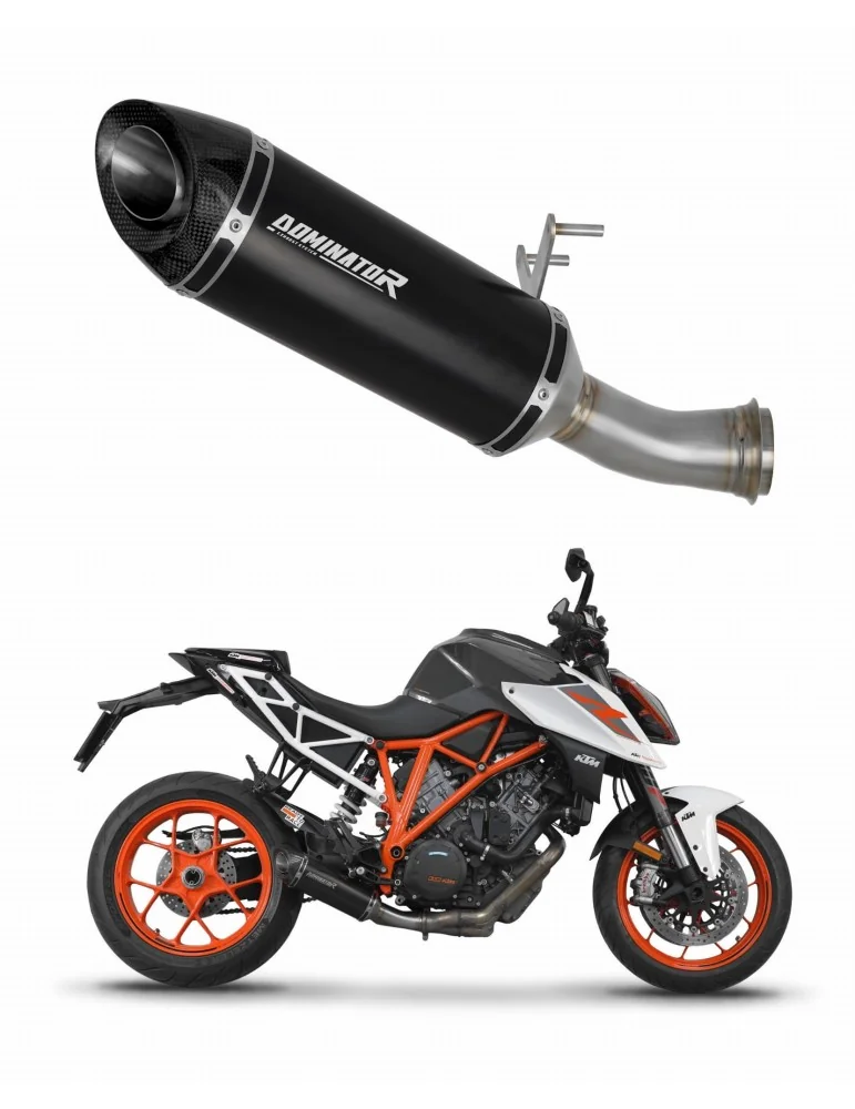 Silencieux slip-on Dominator HP8 Noir Low Level pour KTM 1290 Super Duke / R (2014-2016)