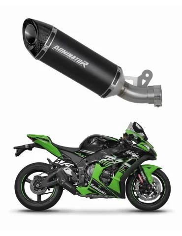 Silencieux slip-on Dominator HP8 Noir pour Kawasaki ZX10R (2016-2020)