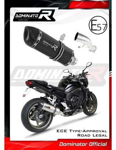 Silencieux slip-on homologué Dominator HP1 Noir pour Yamaha FZ1 Fazer 1000 (2006-2015)