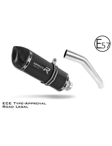 Silencieux slip-on homologué Dominator HP1 Noir pour Kawasaki Z750 (2007-2012)