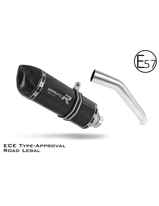 Silencieux slip-on homologué Dominator HP1 Noir pour Kawasaki Z750 2007-2012, vue 1