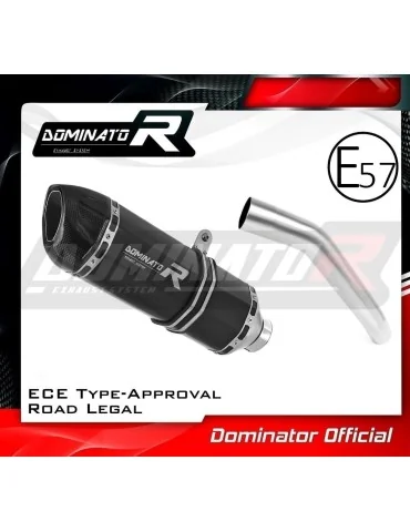 Silencieux slip-on homologué Dominator HP1 Noir pour Kawasaki Z750 (2007-2012)