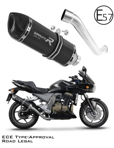 Silencieux slip-on homologué Dominator HP1 Noir pour Kawasaki Z750 (2004-2006)