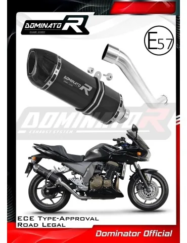 Silencieux slip-on homologué Dominator HP1 Noir pour Kawasaki Z750 (2004-2006)