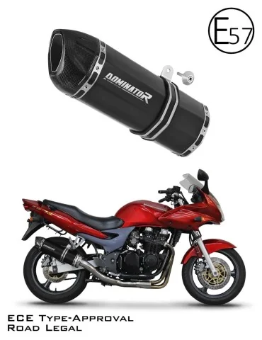 Silencieux bolt-on homologué Dominator HP1 Noir pour Kawasaki ZR7 / ZR7S (1999-2004)