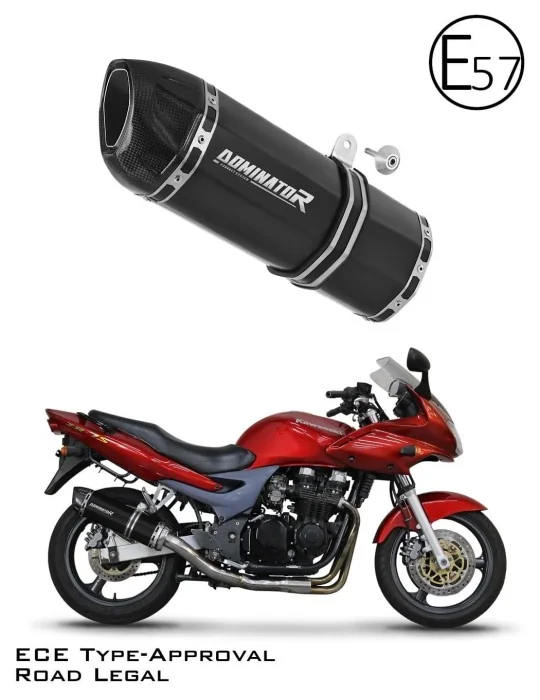 Silencieux bolt-on homologué Dominator HP1 Noir pour Kawasaki ZR7 / ZR7S 1999-2004, vue 1