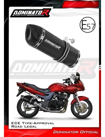 Silencieux bolt-on homologué Dominator HP1 Noir pour Kawasaki ZR7 / ZR7S (1999-2004)