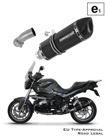 Silencieux slip-on homologué Dominator HP1 Noir pour BMW R1200R (2010-2014)