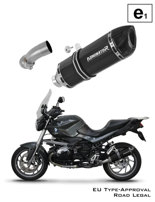 Silencieux slip-on homologué Dominator HP1 Noir pour BMW R1200R 2010-2014, vue 1