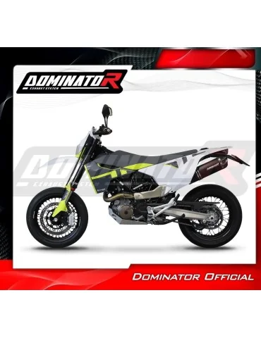 Silencieux slip-on Dominator HP1 Noir pour Husqvarna 701 SM Supermoto (2021-2023)