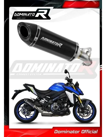 Silencieux slip-on Dominator HP8 Noir pour Suzuki GSX-S 1000 / 1000 GT / 950 (2021-2024)