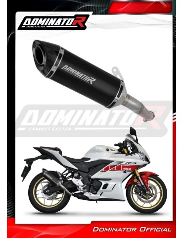 Silencieux slip-on Dominator HP8 Noir pour Yamaha YZF-R3 (2019-2024)