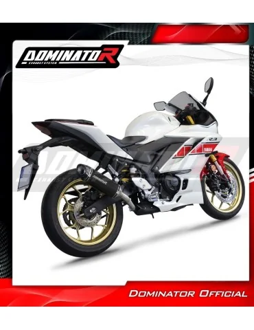 Silencieux slip-on Dominator HP8 Noir pour Yamaha YZF-R3 (2019-2024)