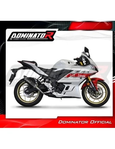 Silencieux slip-on Dominator HP8 Noir pour Yamaha YZF-R3 (2019-2024)