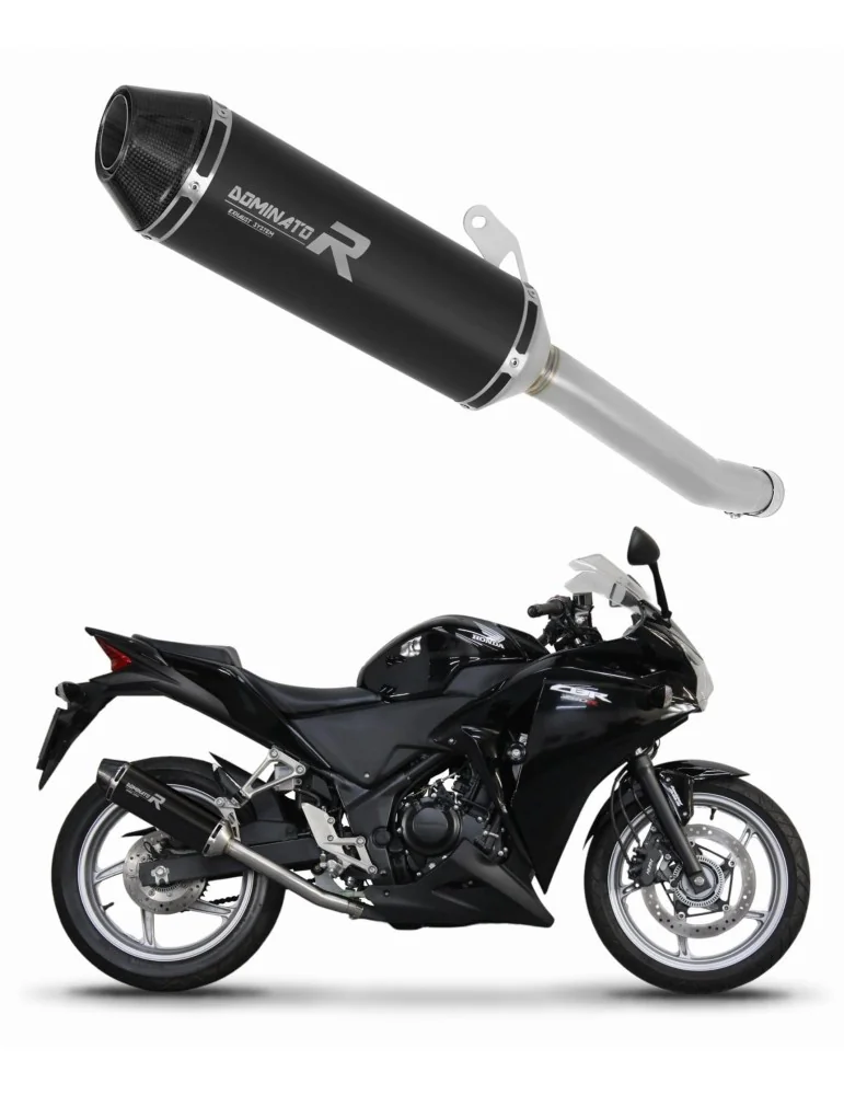 Silencieux slip-on Dominator HP3 Noir pour Honda CBR 250 R (2011-2013)