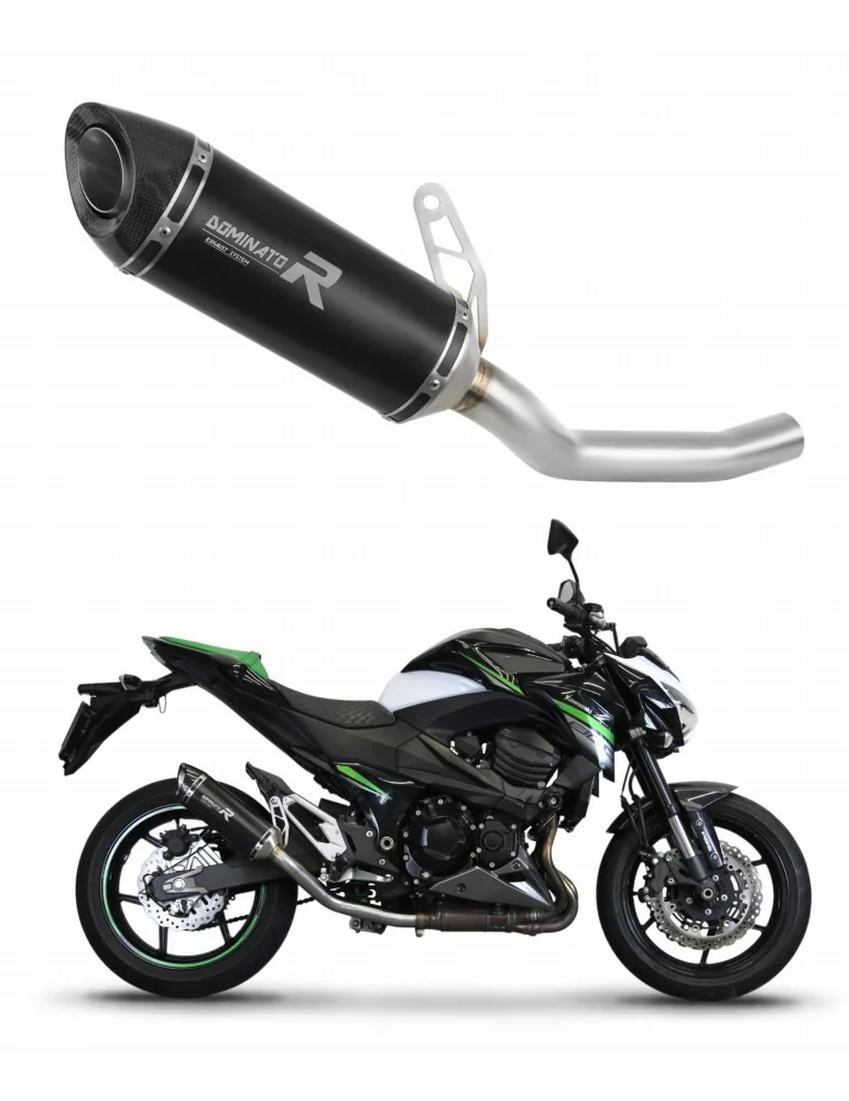 Silencieux slip-on Dominator HP8 Noir pour Kawasaki Z800 (2013-2016)