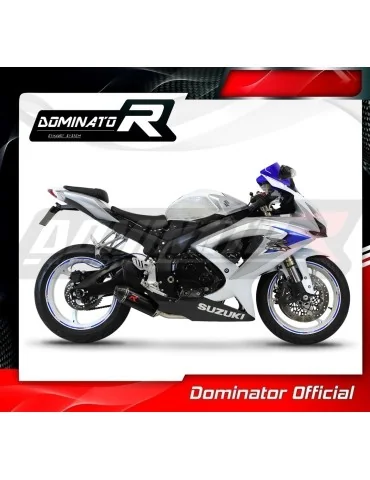 Silencieux slip-on Dominator HP3 Noir Low Level pour Suzuki GSXR 750 K8 K9 L0 (2008-2010)