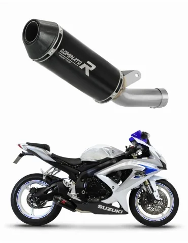 Silencieux slip-on Dominator HP3 Noir Low Level pour Suzuki GSXR 600 K8 K9 L0 (2008-2010)