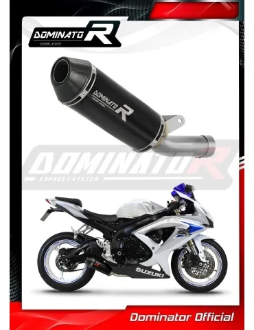 Silencieux slip-on Dominator HP3 Noir Low Level pour Suzuki GSXR 600 K8 K9 L0 (2008-2010)