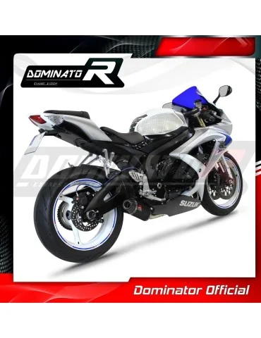 Silencieux slip-on Dominator HP3 Noir Low Level pour Suzuki GSXR 600 K8 K9 L0 (2008-2010)
