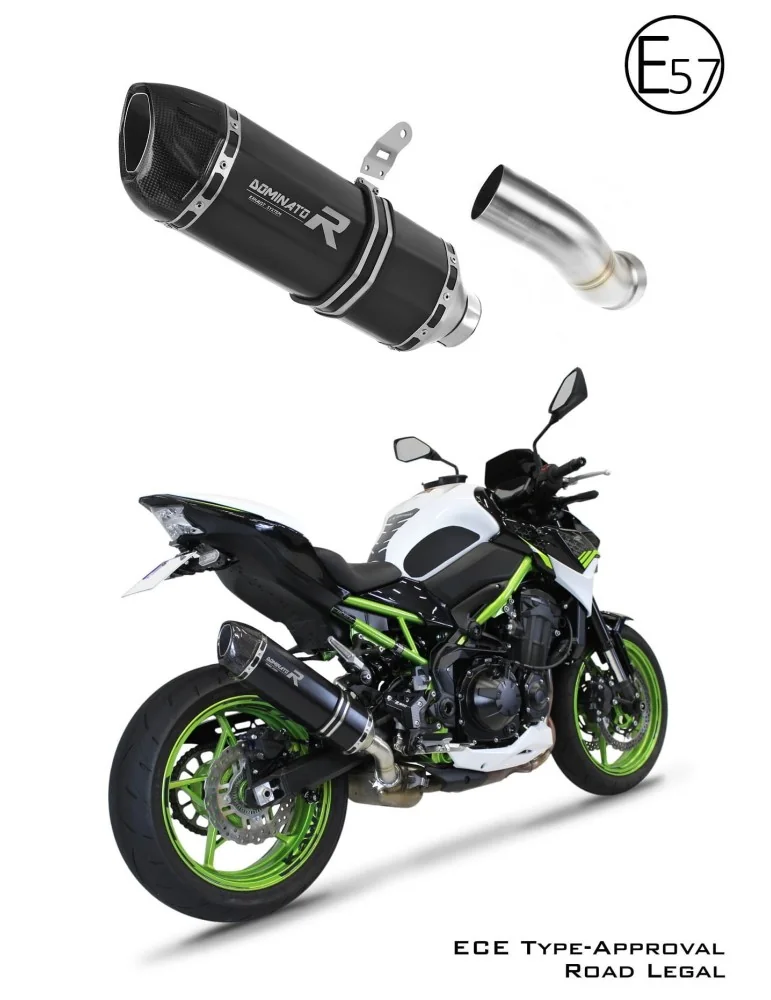 Silencieux slip-on homologué Dominator HP1 Noir pour Kawasaki Z 900 (2020-2024)