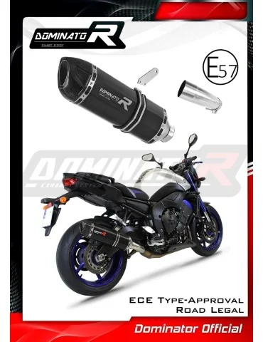 Silencieux slip-on homologué Dominator HP1 Noir pour Yamaha FZ 8 N / FZ8 S Fazer (2010-2016)