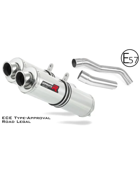 Silencieux slip-on homologué Dominator ROND pour Kawasaki Z1000 2007-2009, vue 1