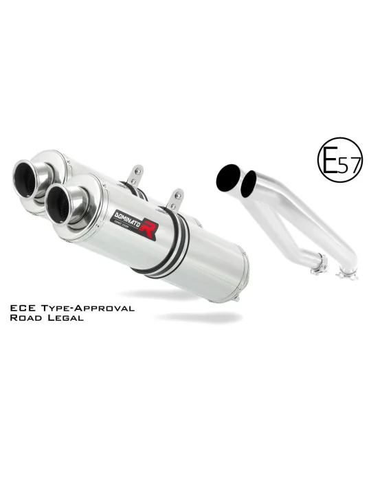 Silencieux slip-on homologué Dominator ROND pour Kawasaki Z1000 2003-2006, vue 1