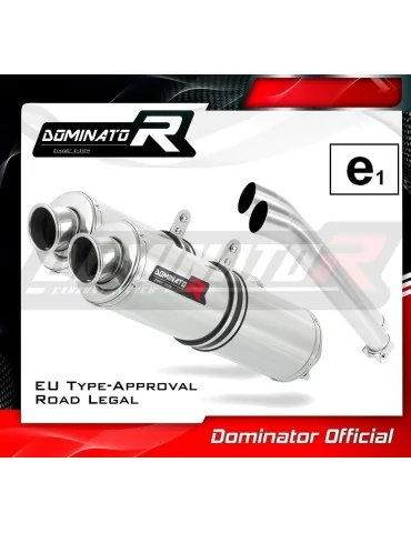 Silencieux slip-on homologué Dominator ROND pour Suzuki DL 1000 V-strom (2002-2012)