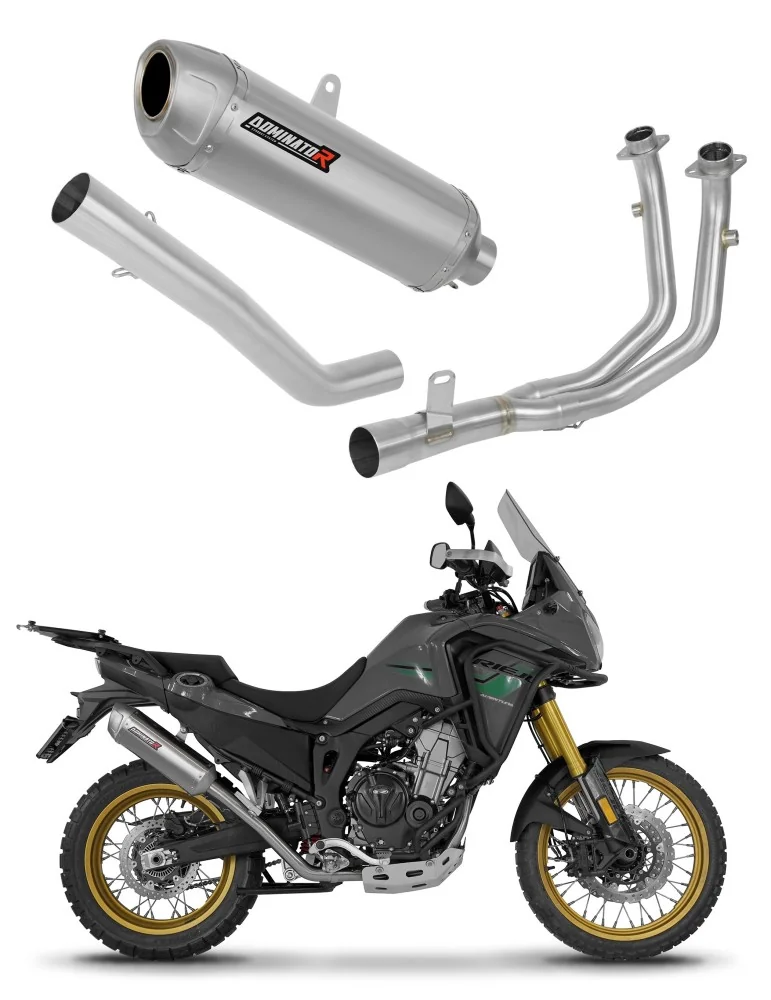 Ligne d'échappement complète inox Dominator S6 pour Rieju Aventura 500 (2023-2026)