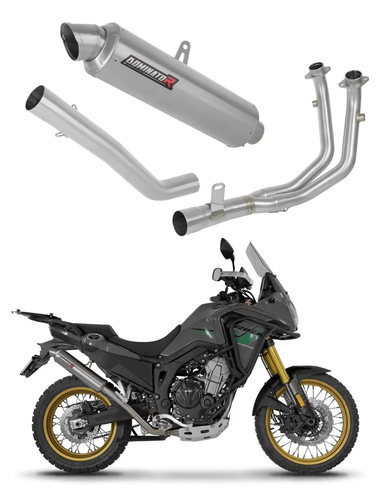 Ligne d'échappement complète inox Dominator GPF pour Rieju Aventura 500 (2023-2026)