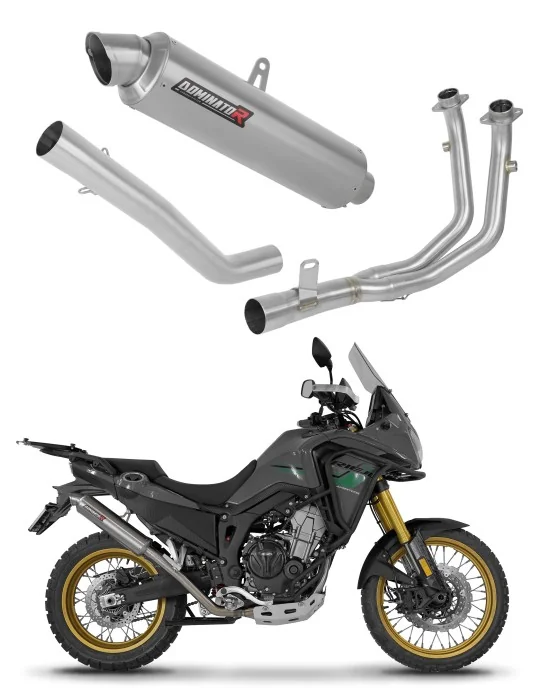Ligne d'échappement complète inox Dominator GPF pour Rieju Aventura 500 2023-2026, vue 1