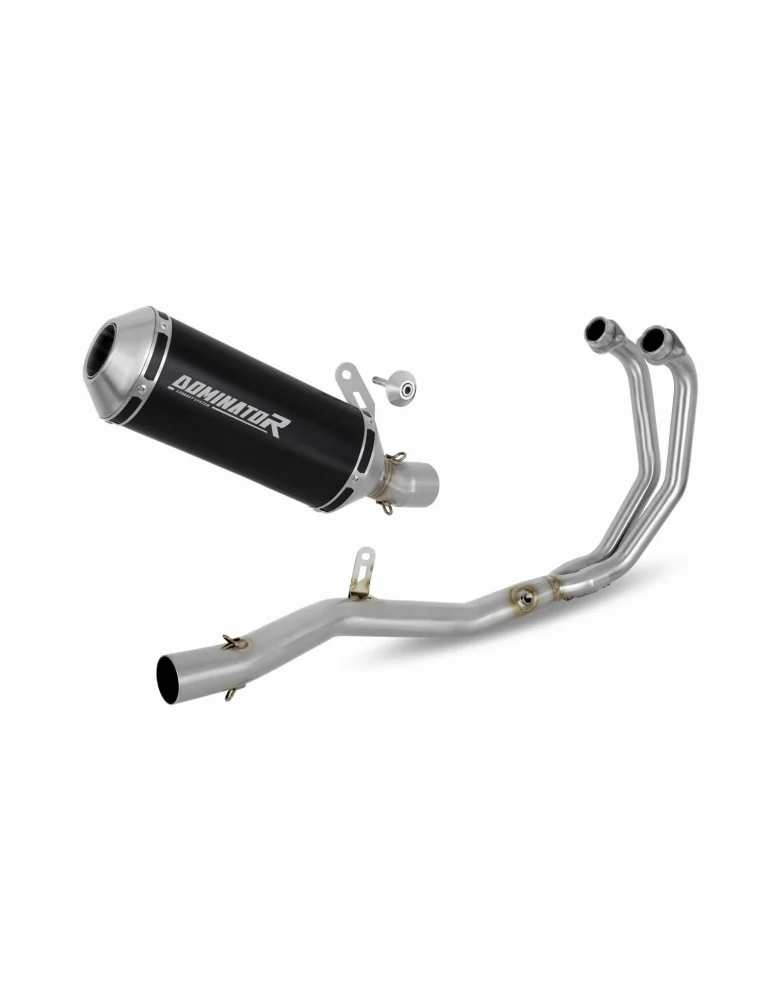 Ligne d'échappement complète inox Dominator OV G2 Noir pour Yamaha MT-03 (2020-2023) - réf. YA149DABL