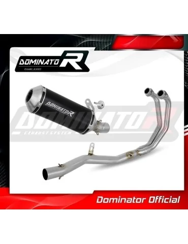 Ligne d'échappement complète inox Dominator OV G2 Noir pour Yamaha YZF-R3 (2019-2024) - réf. YA147DABL