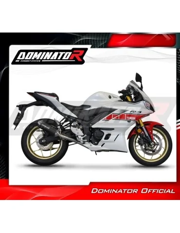 Ligne d'échappement complète inox Dominator OV G2 Noir pour Yamaha YZF-R3 (2019-2024) - réf. YA147DABL