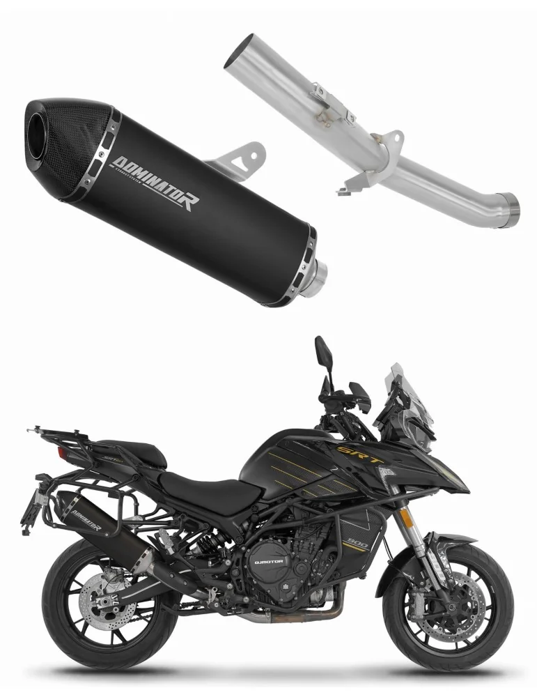 Silencieux slip-on Dominator HP7 Noir pour QJ Motor SRT 900 S / SX (2025-2026)