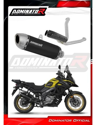 Silencieux slip-on Dominator S6 Noir pour Suzuki DL 650 V-Strom (2017-2025)