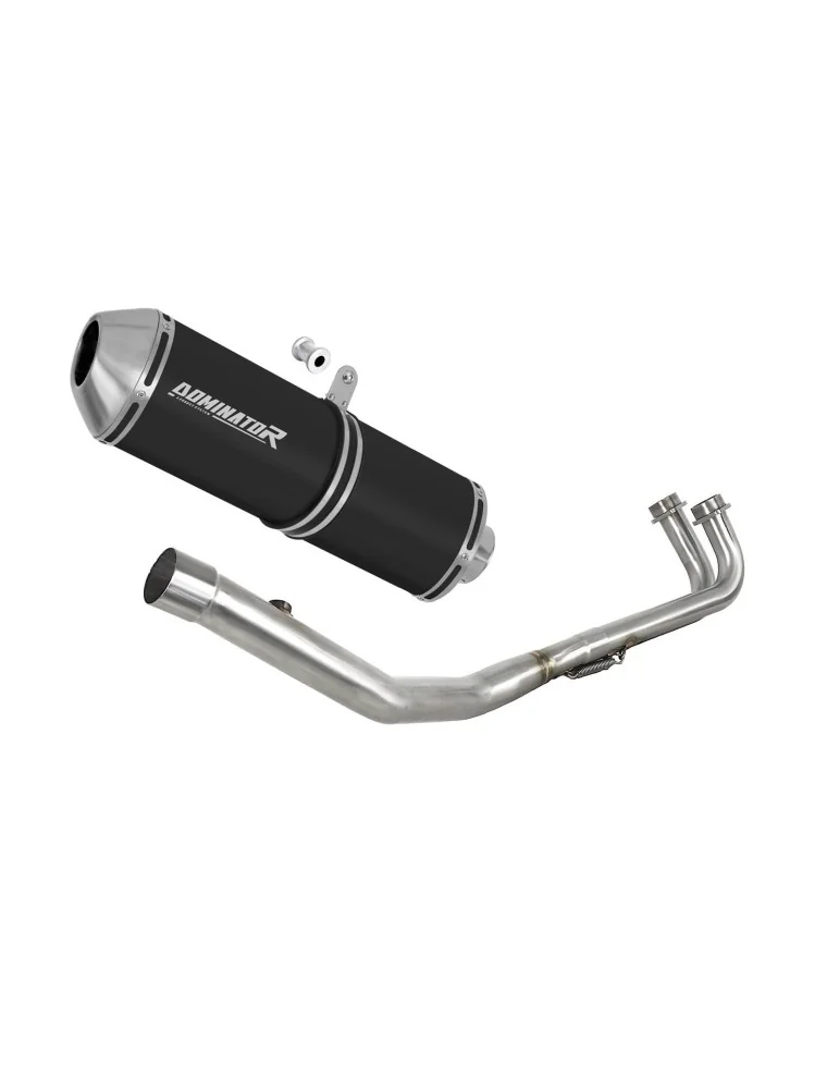 Ligne d'échappement complète inox Dominator OVR Noir pour Yamaha T-max 500 (2008-2011)