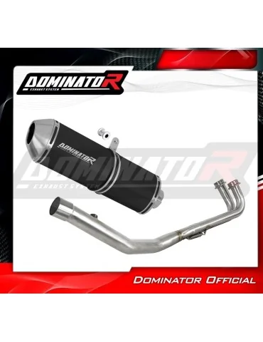 Ligne d'échappement complète inox Dominator OVR Noir pour Yamaha T-max 500 (2008-2011)