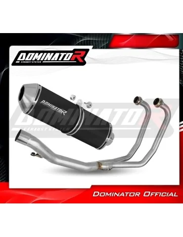Ligne d'échappement complète inox Dominator OVR Noir pour Suzuki GS 500F (2004-2014)